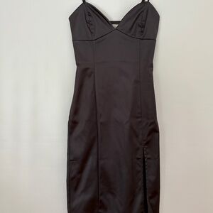 Wilfred Satin Charcoal Dress (Size 0)